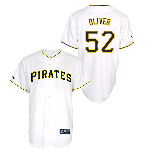 Andy Oliver #52 Youth Baseball Jersey-Pittsburgh Pirates Authentic Home White Cool Base MLB Jersey